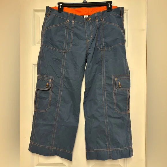 PRANA Blue Cropped Cargo Pants Athleisure - Picture 4 of 10